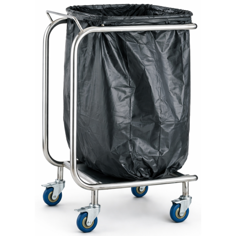 Porte sac poubelle mobile