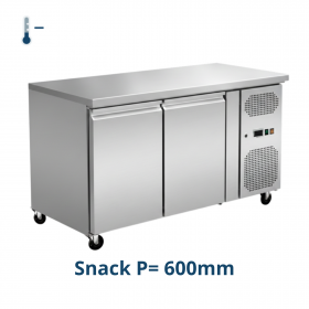 Desserte réfrigérée négative centrale 2 portes snack 600