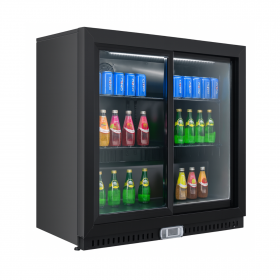 Arrière Bar bas 2 Portes coulissantes vitrées