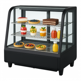 Vitrine de comptoir réfrigérée à poser 100 L - Noir