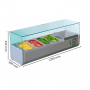 Vitrine saladette réfrigérée à ingrédients 380 mm