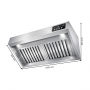 Hotte murale Mistral pro 1000 x 900 avec moteur, LED et variateur