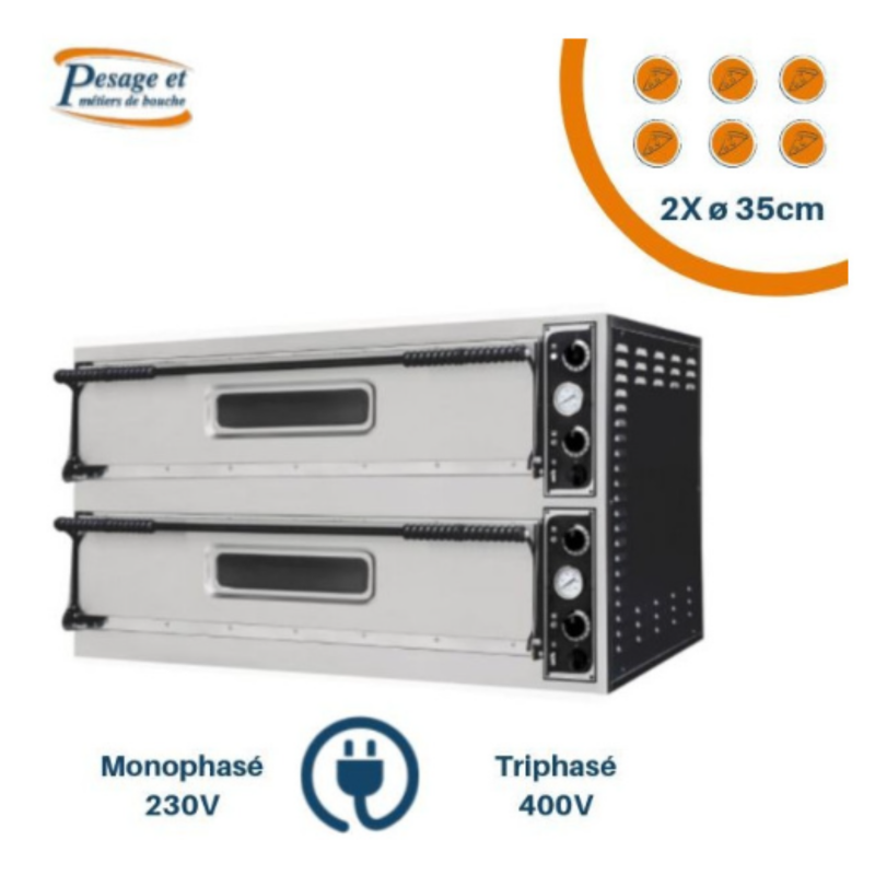 Four à pizza électrique PRISMAFOOD 2x6 Pizzas XL 12x ø35cm — vue 3