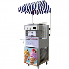 Machine à glace à l'italienne 3 manettes- marquise et tablette