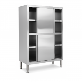 Armoire Inox professionnelle avec Portes Coulissantes - 1200 x 500 x 1800 mm