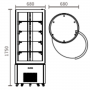 Vitrine réfrigérée panoramique ronde