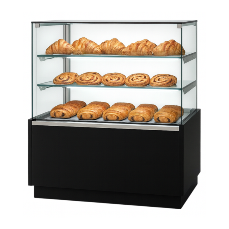 Tour à viennoiserie vitré professionnel avec éclairage LED