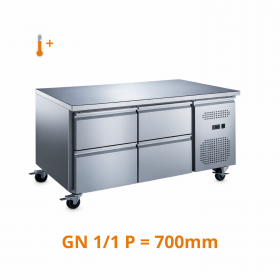 Desserte réfrigérée positive centrale 4 tiroirs GN1/1