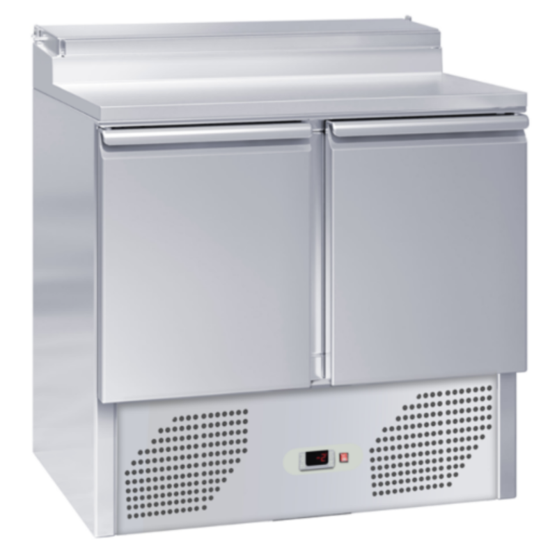 Saladette réfrigérée 2 portes GN 1/1 et top à ingrédients GN 1/6