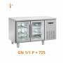 Table réfrigérée vitrée centrale 2 portes GN1/1