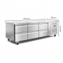 Desserte réfrigérée positive centrale 6 tiroirs GN1/1