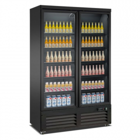 Armoire réfrigérée libre service négative 2 portes vitrées - 888 L