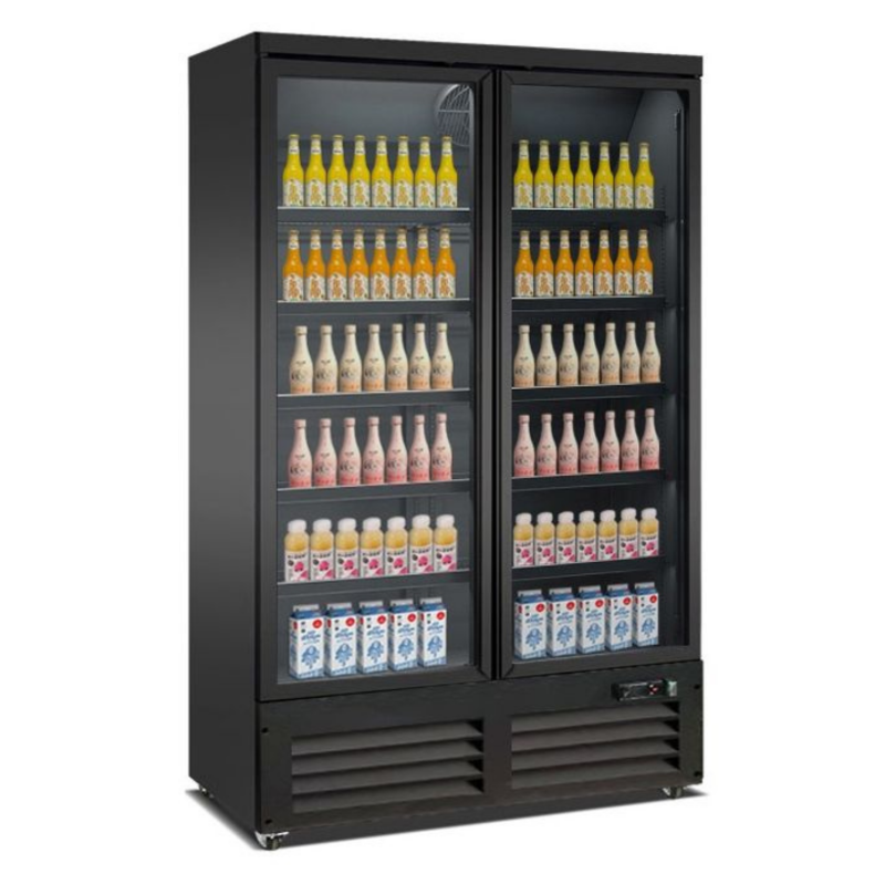 Armoire réfrigérée libre service négative 2 portes vitrées - 888 L