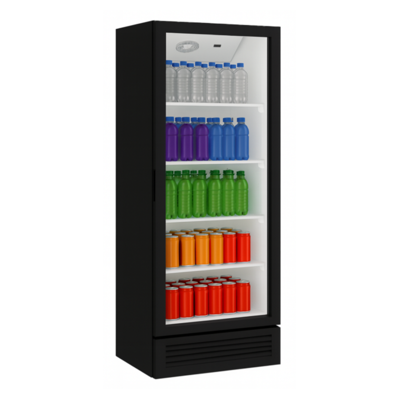 Armoire à boissons 1 porte - 350 L - Noire et blanche