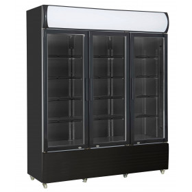 Armoire à boissons positive 3 portes Combisteel avec canopy - Noir
