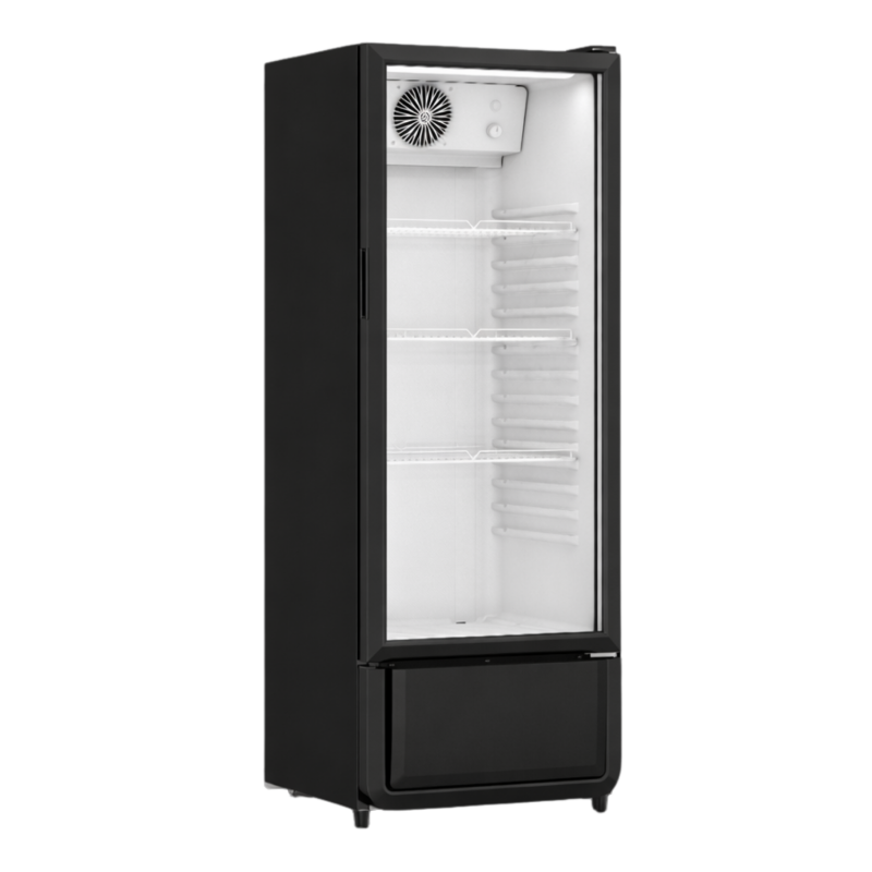 Armoire à boissons réfrigérée 240L noire et blanche 1 porte