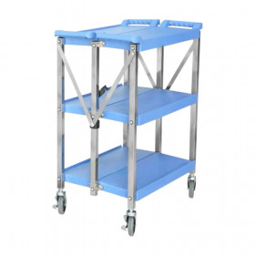 Chariot de Service Pliable Bleu - 680 x 410 mm