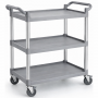 Chariot de service 3 niveaux – Polypropylène gris