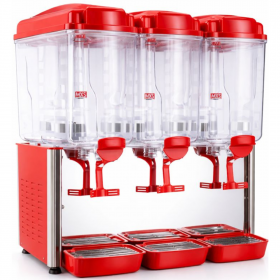 Distributeur de jus réfrigéré professionnel 3 x 18 Litres