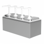 Distributeur sauce 4 pompes - 4x2 L
