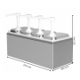 Distributeur sauce 4 pompes - 4x2 L