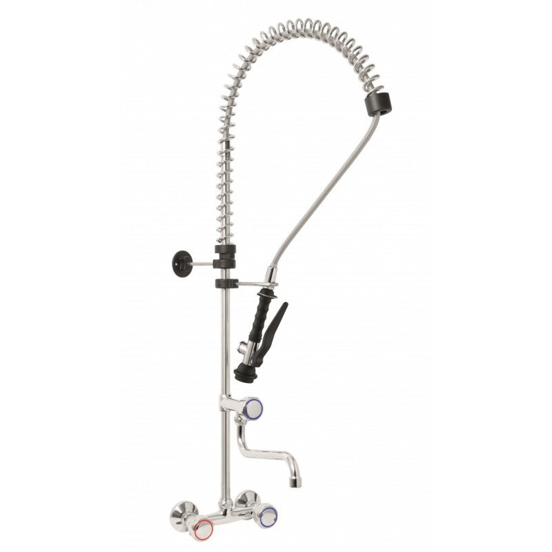 Douchette deux-trous murale avec col de cygne