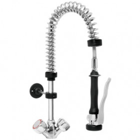 Douchette monotrou basse avec 2 vannes mélangeuses