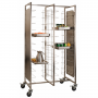 Echelle 12 niveaux GN 1/1 double rangée avec panneaux latéraux - Chariot inox