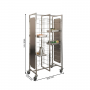 Echelle 12 niveaux GN 1/1 double rangée avec panneaux latéraux - Chariot inox