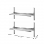 Etagères a fixer double 600 mm P355