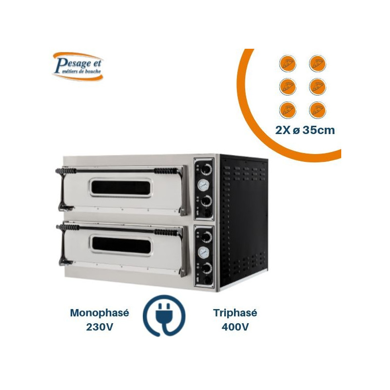 Fours à pizza électrique PRISMAFOOD 12 Pizzas XL 2 x 6 ø35 cm — vue 4