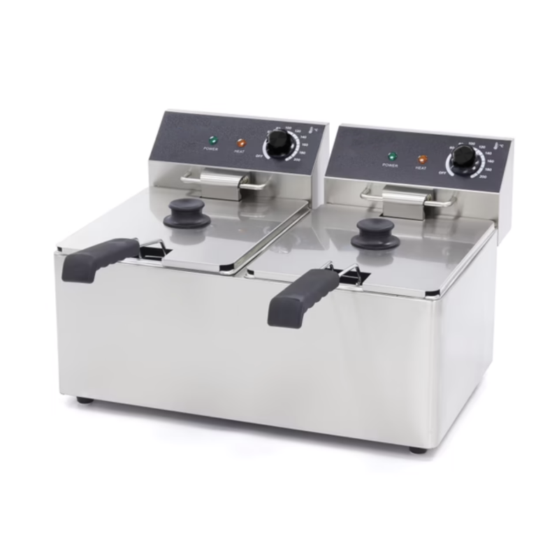 Friteuse professionnelle électrique 2 cuves