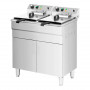 Friteuse Électrique 2x10L sur Pieds - Haut Rendement 2x9 kW
