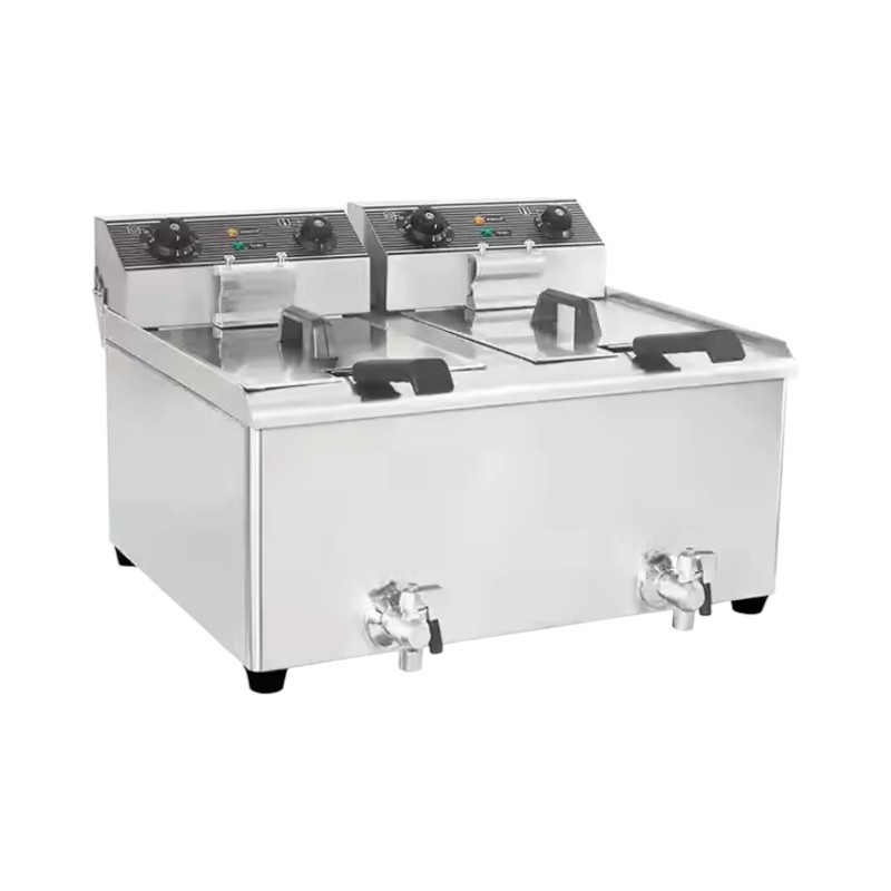 Friteuse Électrique Double Haut Rendement - 2x10L - 2x9 kW