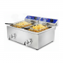 Friteuse électrique avec vanne de vidange - 2 x 6 Litres