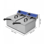 Friteuse électrique professionnelle 2 x 11 Litres