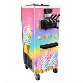 Machine à glace à l'italienne 2 parfums 3 manettes