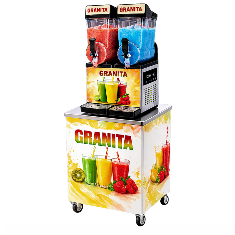 Machine à granita 2 x 15 L sur Chariot