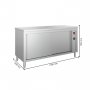 Meuble central chauffant 1400 x 600 x 850 mm