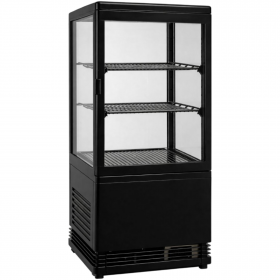 Mini vitrine réfrigérée positive à poser 58 L - Noir