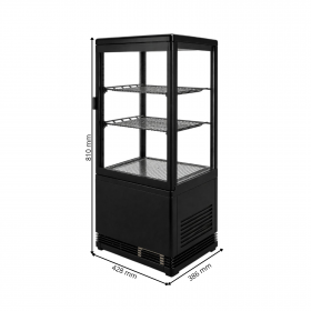 Mini vitrine réfrigérée positive à poser 58 L - Noir