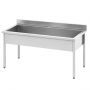 Plonge inox simple - grand bac – 1200 x 700 x 850 mm