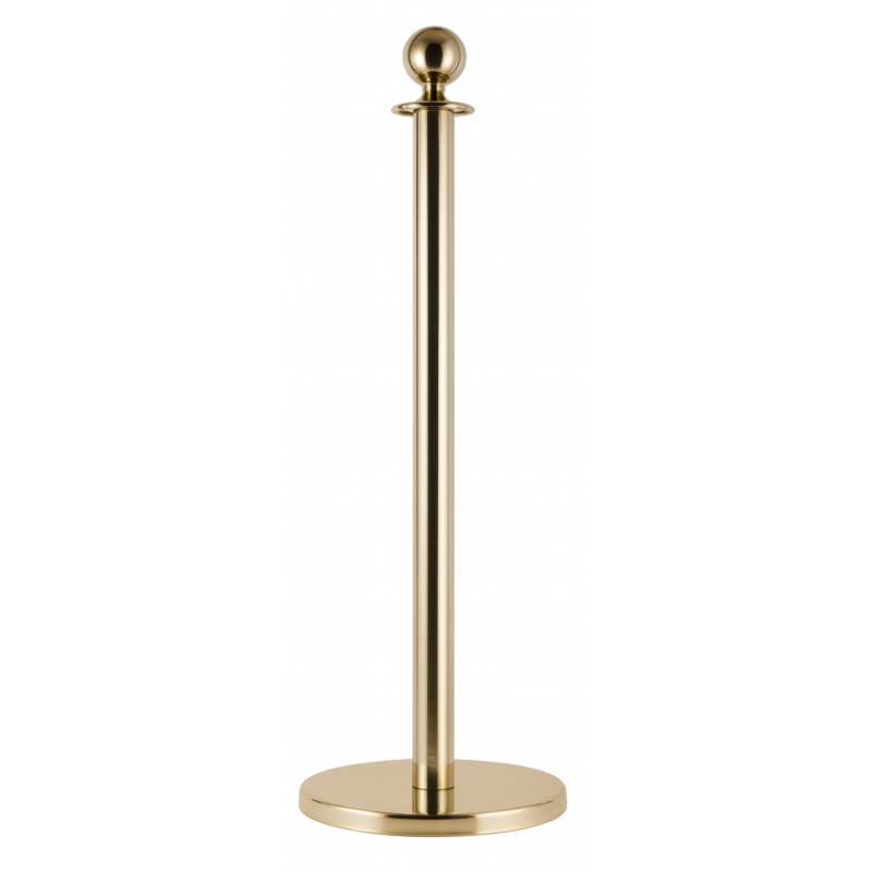 Poteau guide-file à tête boule – Finition Or