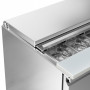 Saladette réfrigérée plan inox télescopiques 2 portes