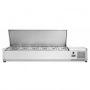 Saladette réfrigérée à ingrédients inox - 1500 mm - 5 GN 1/3 + 1 GN 1/2
