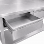 Table inox adossée 1000 x 600 mm avec 2 tiroirs