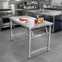 Table inox pliante - 1000 x 600 mm