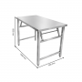 Table inox pliante - 1000 x 600 mm