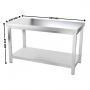 Table inox professionnelle Centrale - 1200 x 600 mm
