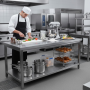 Table inox professionnelle Centrale - 2000 x 600 mm